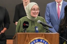 &#039;I lost both my freedom and also my education,&#039; Rumeysa Ozturk says after being freed from more than six weeks of immigration detention in Boston, Massachusetts, on May 10, 2025 [Mel Musto/Getty Images via AFP]