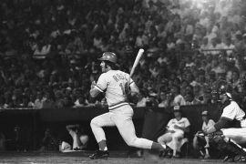 Pete Rose in action.