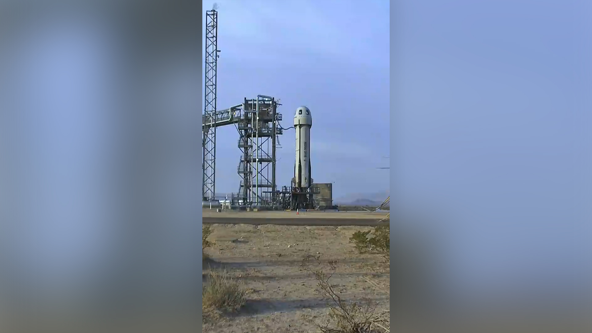 A Blue Origin space tourism rocket carried an all-female crew of six to the edge of space and back in a flight that lasted just over ten minutes. [Screenshot via Blue Origin]